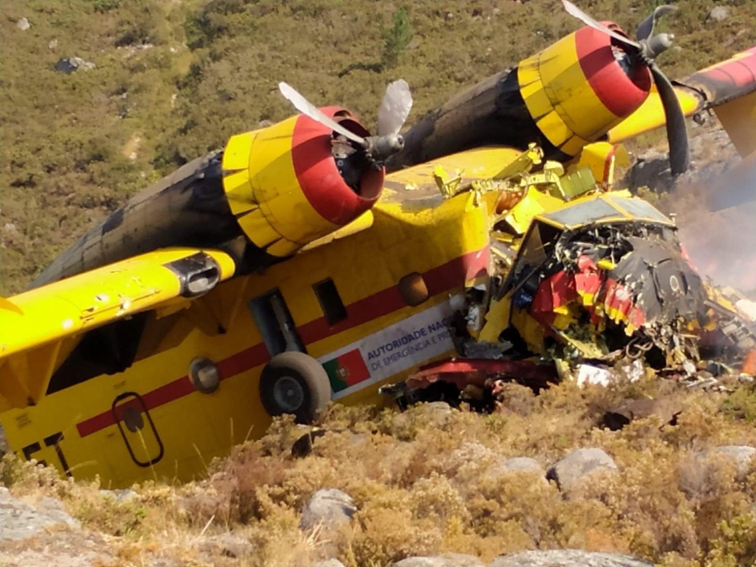 Firefighter critical after plane crash on Spain - Portugal border