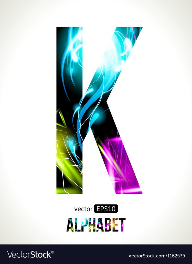 Letter k vector image on VectorStock | Lettering, Logo design art