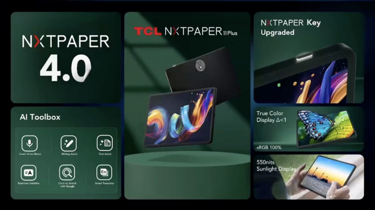 TCL details Nxtpaper 11 Plus tablet at MWC - GSMArena.com news